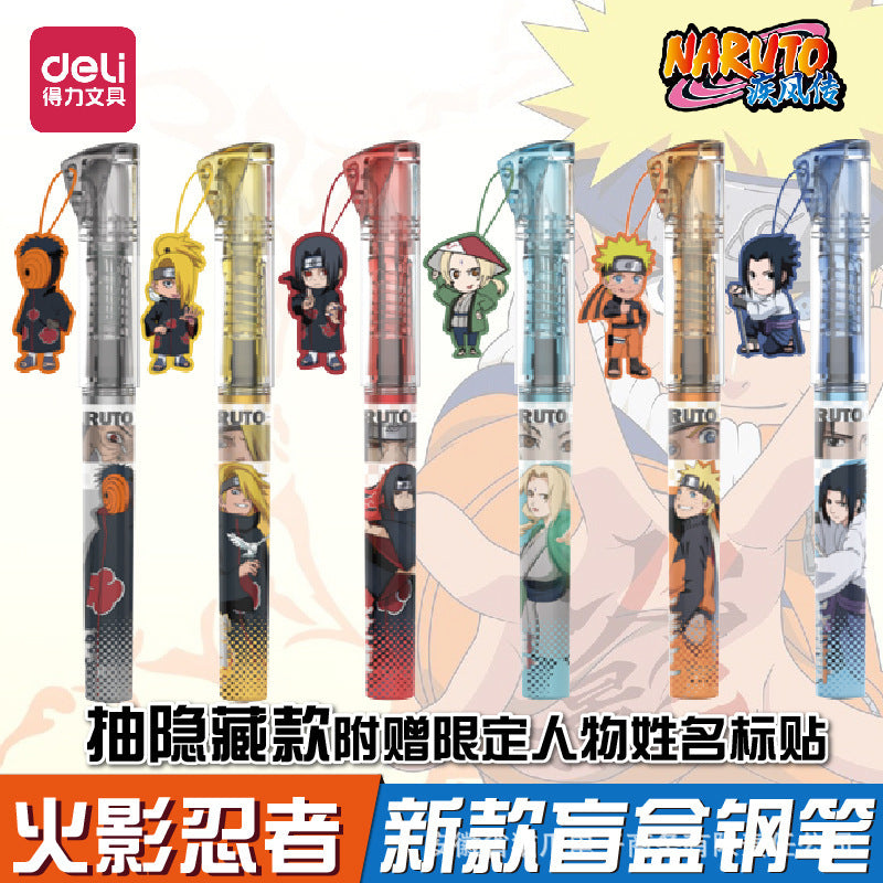Deli A955 Naruto Blind Box Pen Student Practice Pen Positive Position Beginner Replaceable Ink Bag