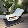Rocking chair retro style living room sofa chair adult lounge chair lazy sofa balcony casual rocking chair leisure chair