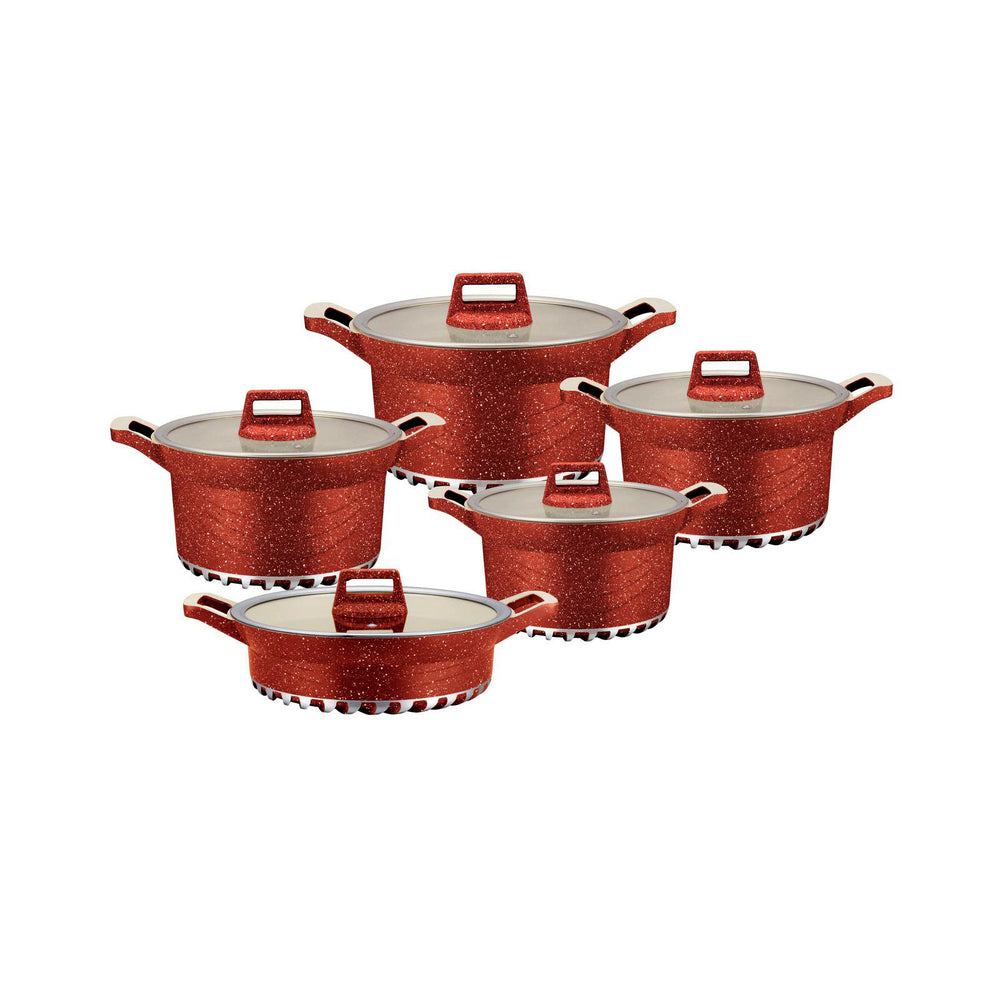 Oem personalized arc die-cast aluminum pot high and deep ten-piece kitchen supplies soup pot stew pot non-stick pot