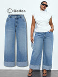 new arrivals: plus-size women's fashion - american y2k high-waisted wide-leg jeans for , , and european & american markets