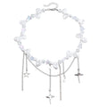 Pearl necklace wholesale fashion cross-border light luxury sense of design tassel necklace women's star multi-layer classy sense sweater chain