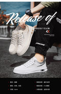 Men's winter 2025 new collection: breathable, versatile leather shoes for men - athletic, casual, slip-on, premium white sneakers