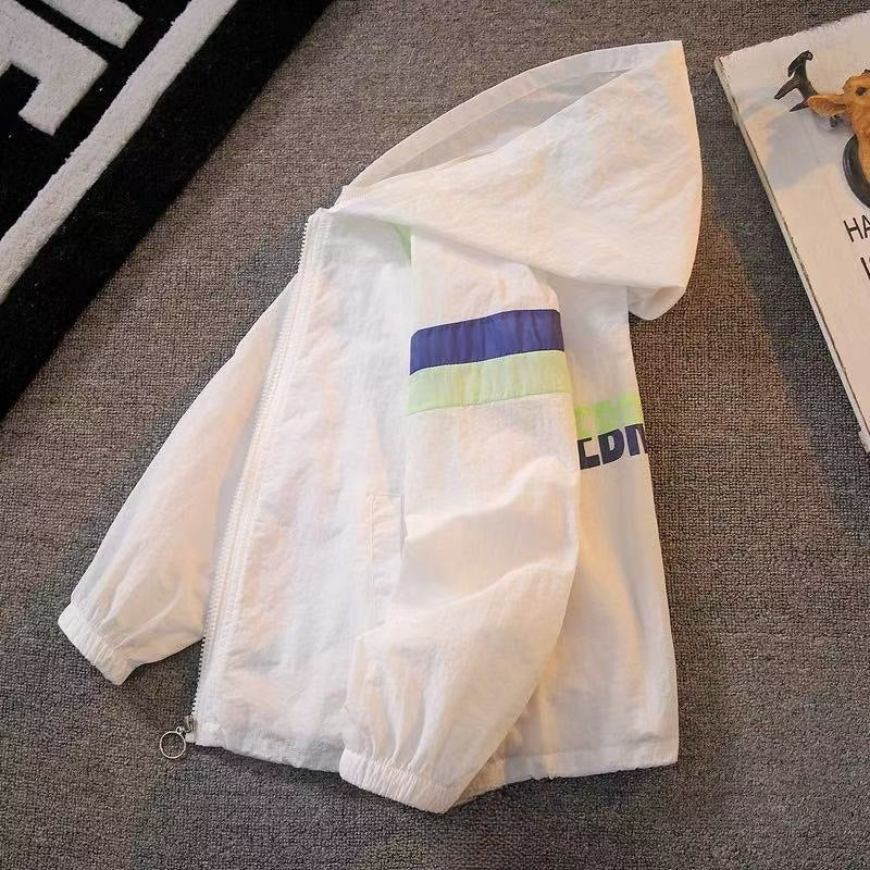 Boys' summer sun protection clothing jacket  new style children's lightweight mid-to-large size kids summer sunscreen jacket