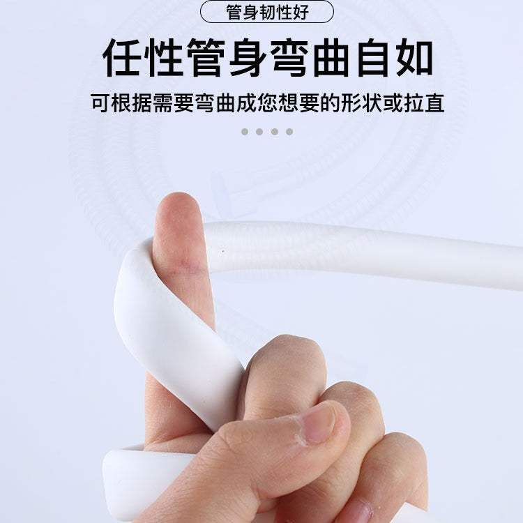 Explosion-proof white silicone shower hose Water heater outlet pipe Universal attached bathroom Shower nozzle water pipe