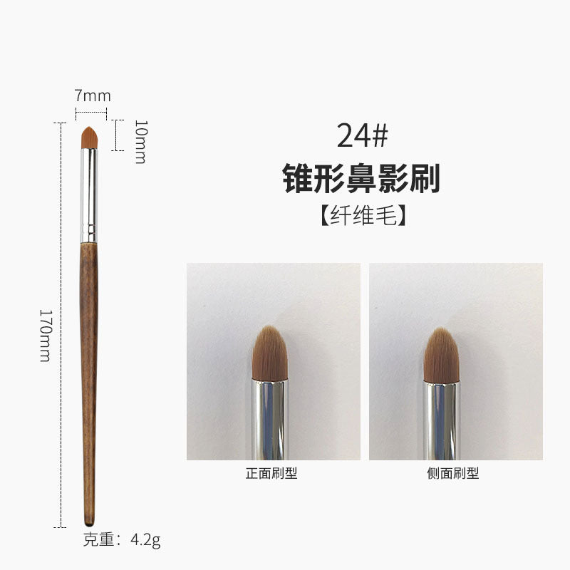 Professional makeup brush set with wooden handles - cangzhou full set: soft blush brush, foundation brush, contour brush, eyeshadow brush, and more