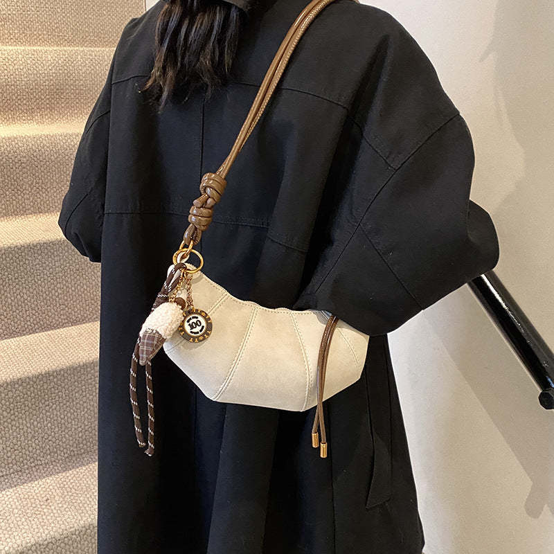 Retro casual dumpling bag women 2025 new autumn trend versatile shoulder bag niche fashion versatile messenger bag