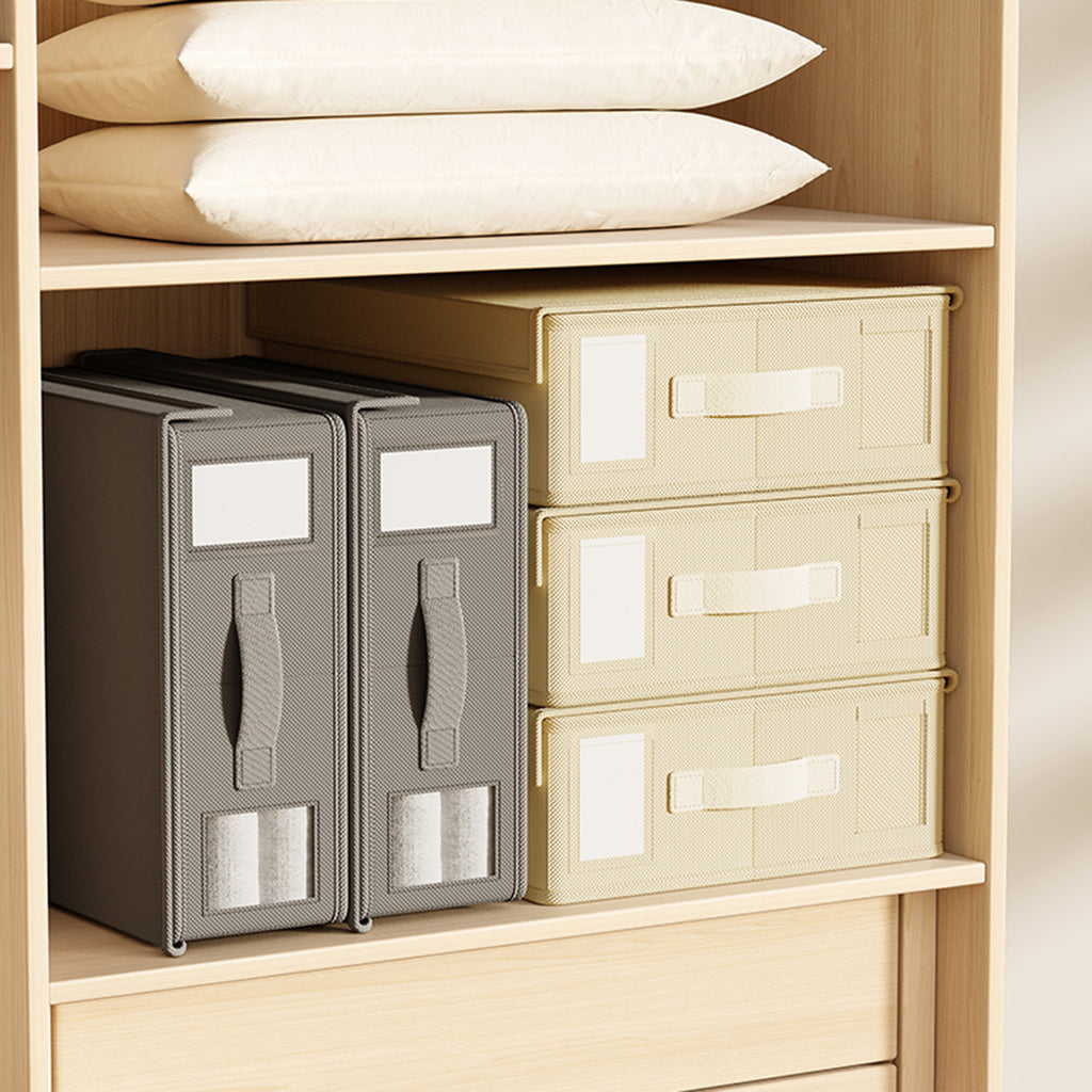 Cross-border non-woven bed sheet four-piece storage box wardrobe finishing with lid storage box foldable clothing storage box