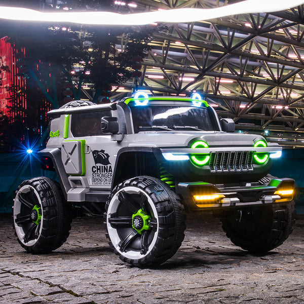 New children's electric car Wrangler off-road car remote control toy car swing can sit adult parent-child car