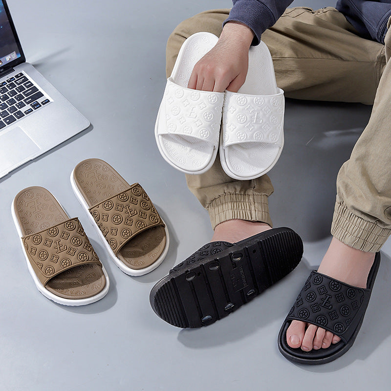 Casualcasualeasiest for match men's slippers popularthick soleplatform shoescouple slippers soft bottomnon-slipniche style slippersoutwear shoes