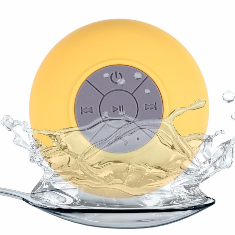 Hot-selling, in-stock wholesale waterproof bluetooth speaker with large suction cup for bathroom use. mini speaker, portable for outdoor use, ideal for export gifts