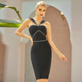 C7493 cross-border   fashion women's elegant rhinestone high-end exquisite suspender dress