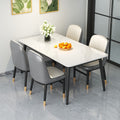 Rock slab dining table rental house for home modern casualaccessible luxury dining table living room rectangular dining table and chair combination
