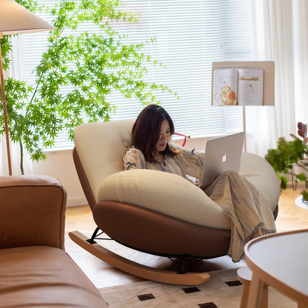 Penguin eggshell rocking chair rocking recliner balcony household single adult snail living room leisure lazy sofa chair