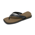Fashionclassy square toe flip-flops women's summernew arrivaloutwear wedge heel wasteland style color matching thick sole sandals