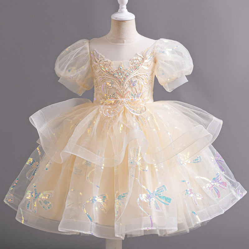 Kids princess dress baby girl first birthday dress summer dress flower girl wedding dress dress  clothing supply tutu skirt