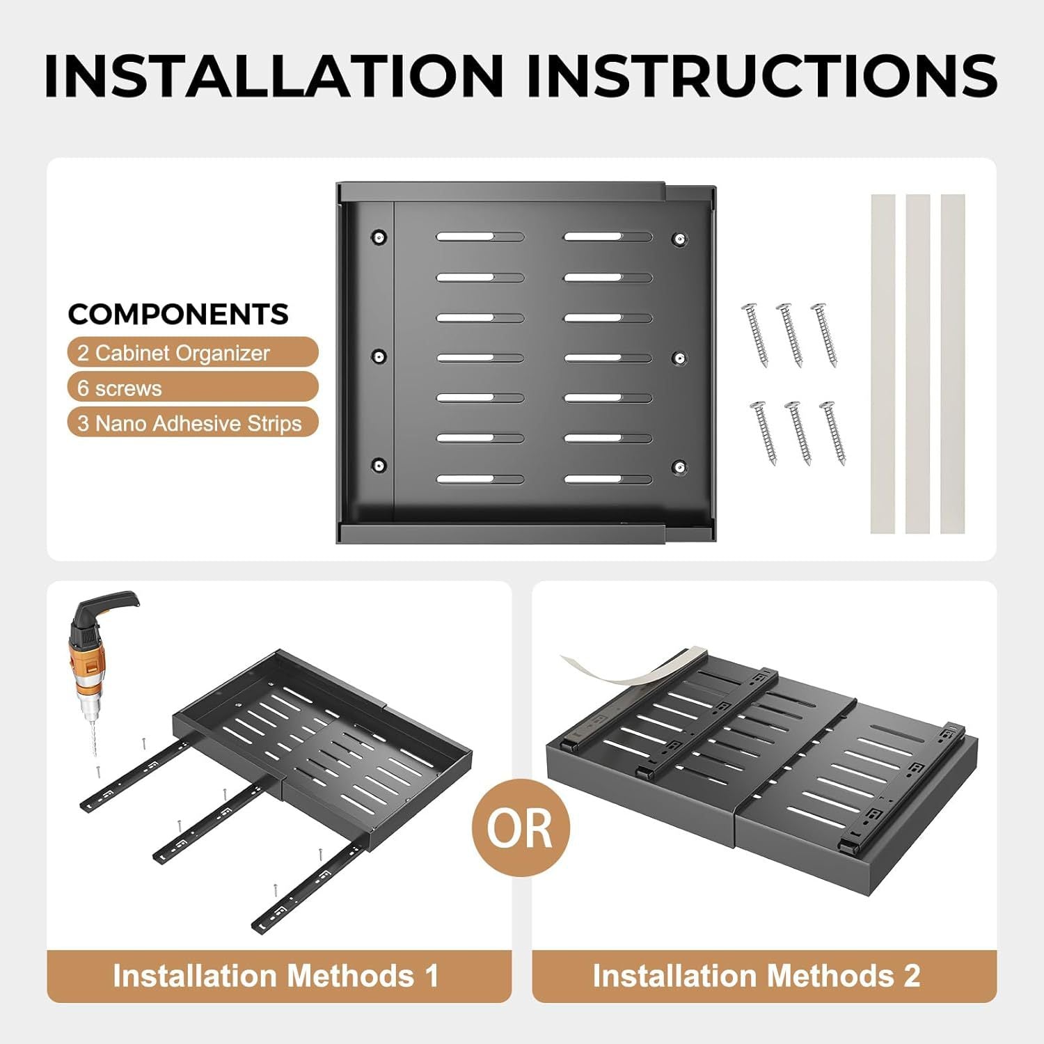 Retractable Cabinet Pull Basket Pull-out Kitchen Shelf No Punching Lower Sink Drawer Multifunctional Storage Shelf