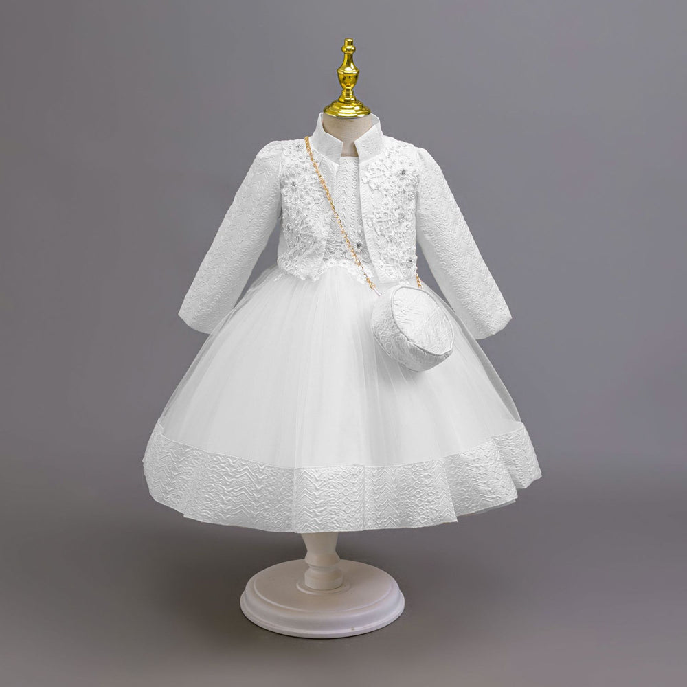 New foreign trade set: three-piece children's formal dress, lace princess dress, piano performance dress for girls, kids dress