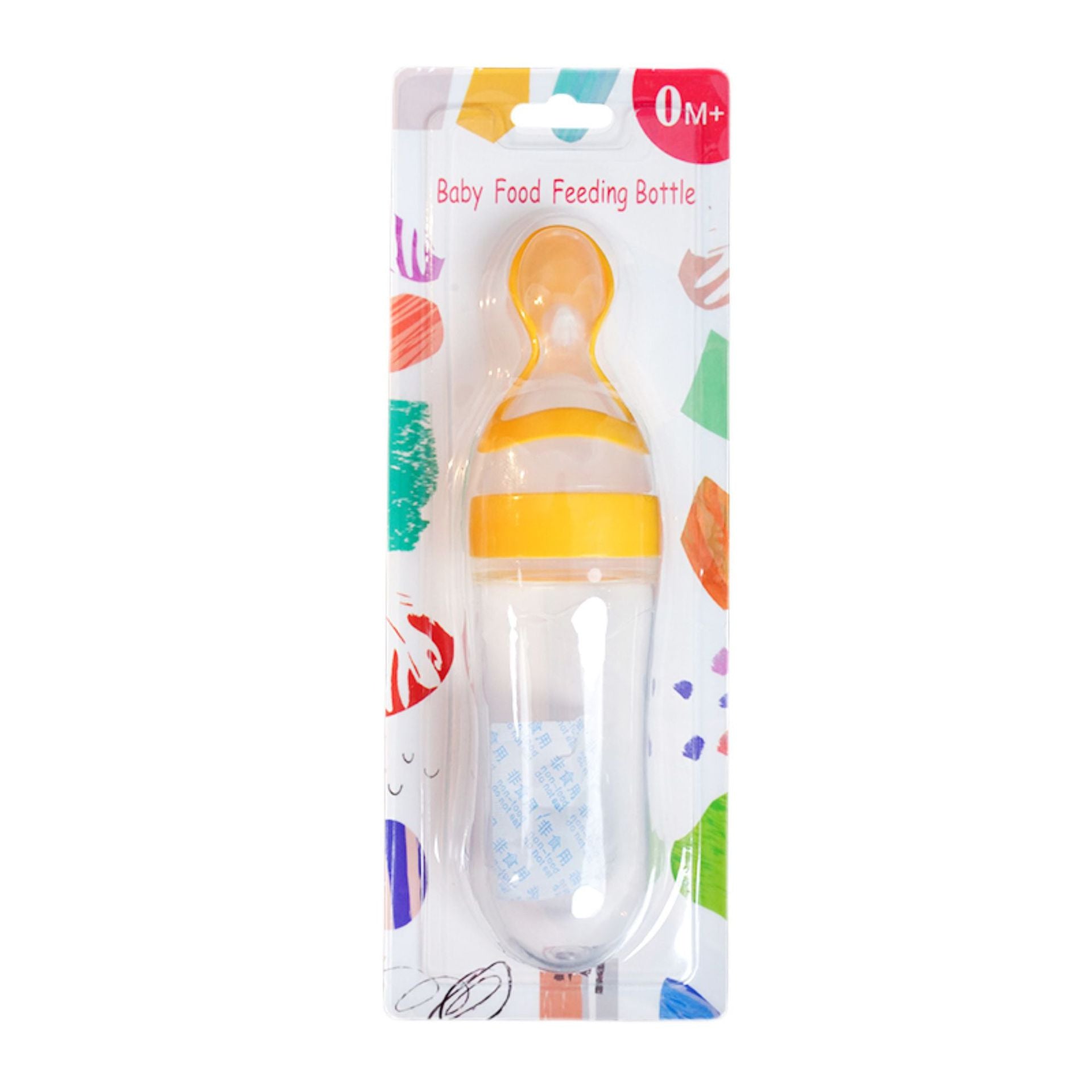 English card baby rice paste bottle baby silicone feeding bottle children's complementary food bottle rice paste spoon extrusion feeding spoon