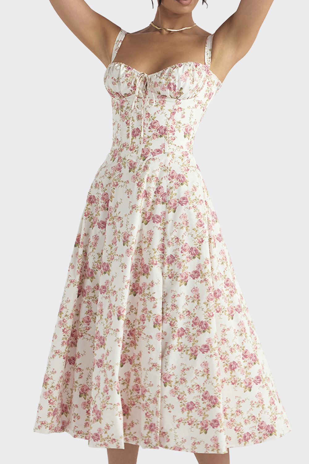 cross-border european and american women's clothing: new summer long dress - printed, cinched waist, sleeveless cami, sexy dress