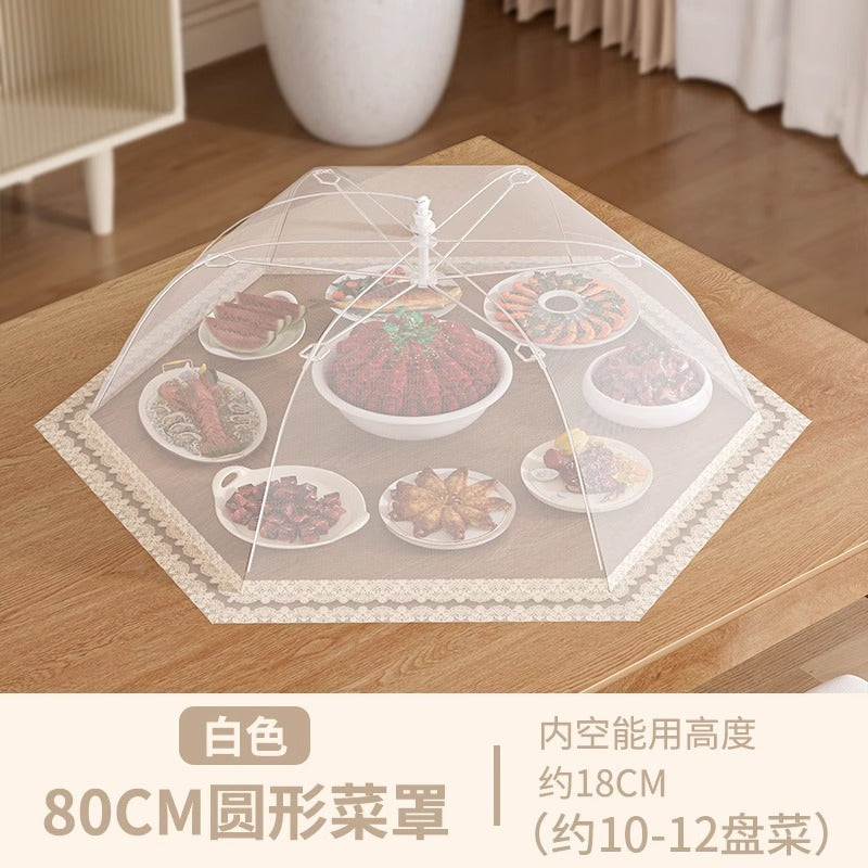 Cover for vegetables, household dining table, food dust cover, extra large kitchen anti-mosquito cover for leftovers, bowl cover, foldable