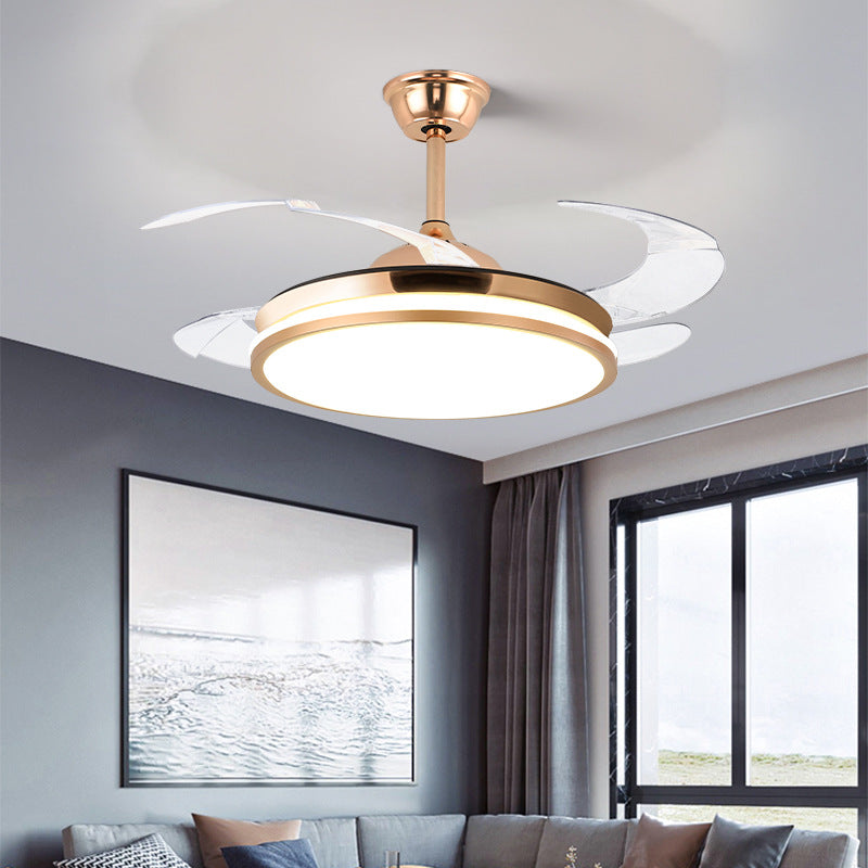 Invisible fan light household lighting modern simple household integrated fan leaf dining room light bedroom chandelier 2024 new