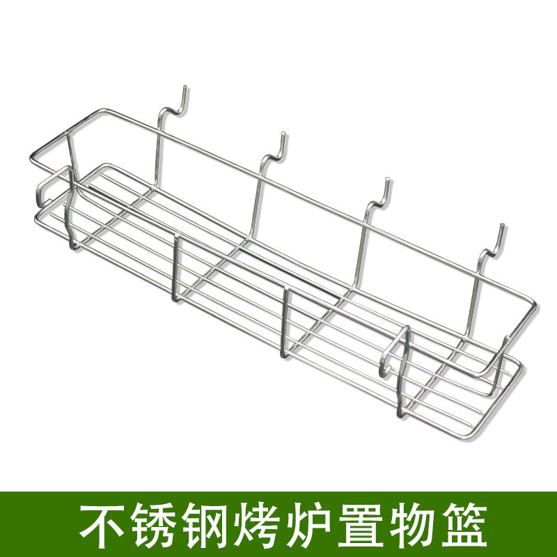 Bbq grill outdoor bbq rack accessories storage rack storage basket seasoning board bbq pan frying pan tool supplies complete set