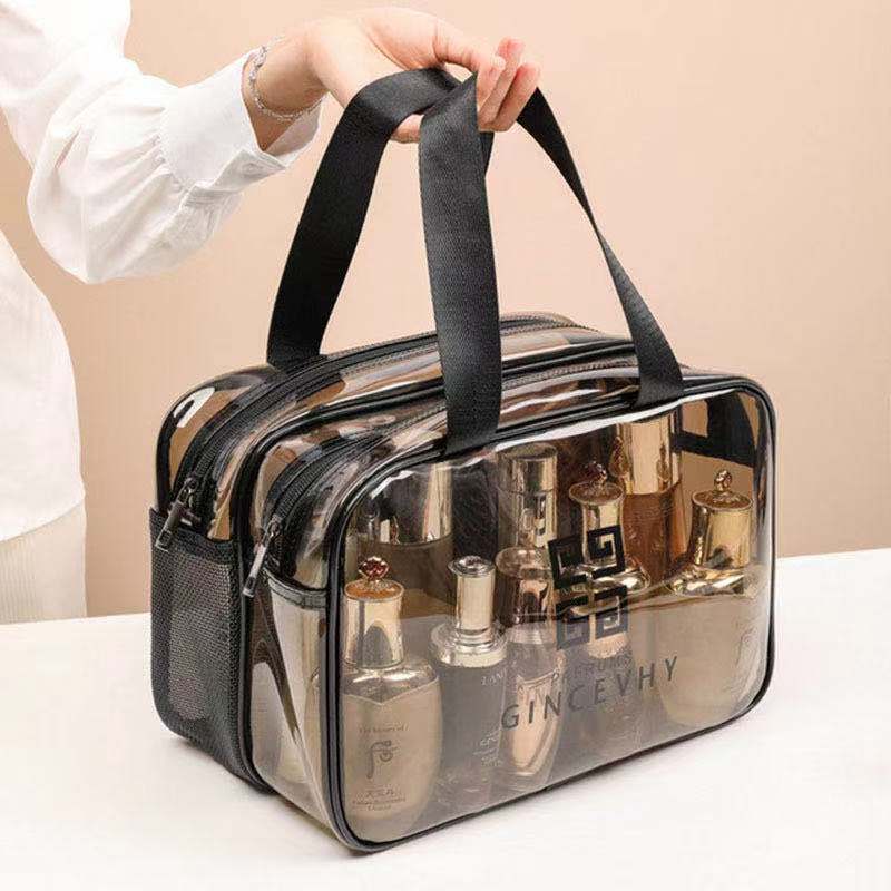 Portable PVC Travel Waterproof Cosmetic Bag Dry and Wet Separation Cosmetic Wash Bag Portable Clothing Storage Swimming Bag
