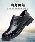 Men's leather dress shoes - british style, live stream, cross-border, black, formal business casual, soft sole, wedding groom, suit shoes
