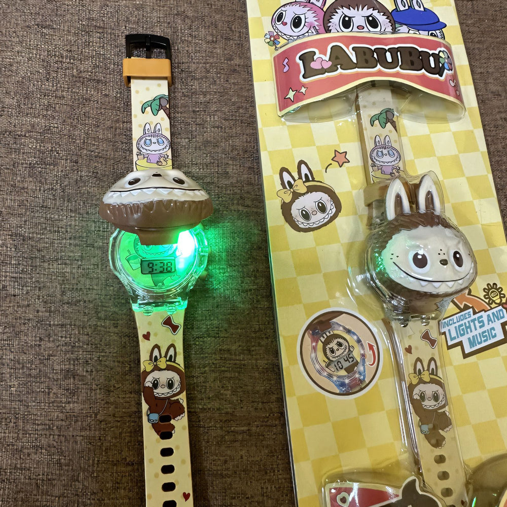 Labubu kids' watch toy - perfect gift for boys and girls in preschool! light-up cartoon electronic watch - ideal party favor