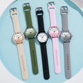 new casual minimalist jelly color women's watch student fashion round silicone strap quartz watch for girls