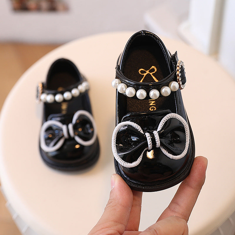 girls' leather princess shoes - spring/autumn soft sole baby first walkers - infant and toddler girls' shoes - girls' loafers/single shoes