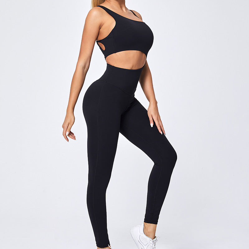 Upgraded sleeveless bodysuit gym outfit - free strap, slimming, butt-lifting, barely-there feel, sports bodysuit yoga suit for women