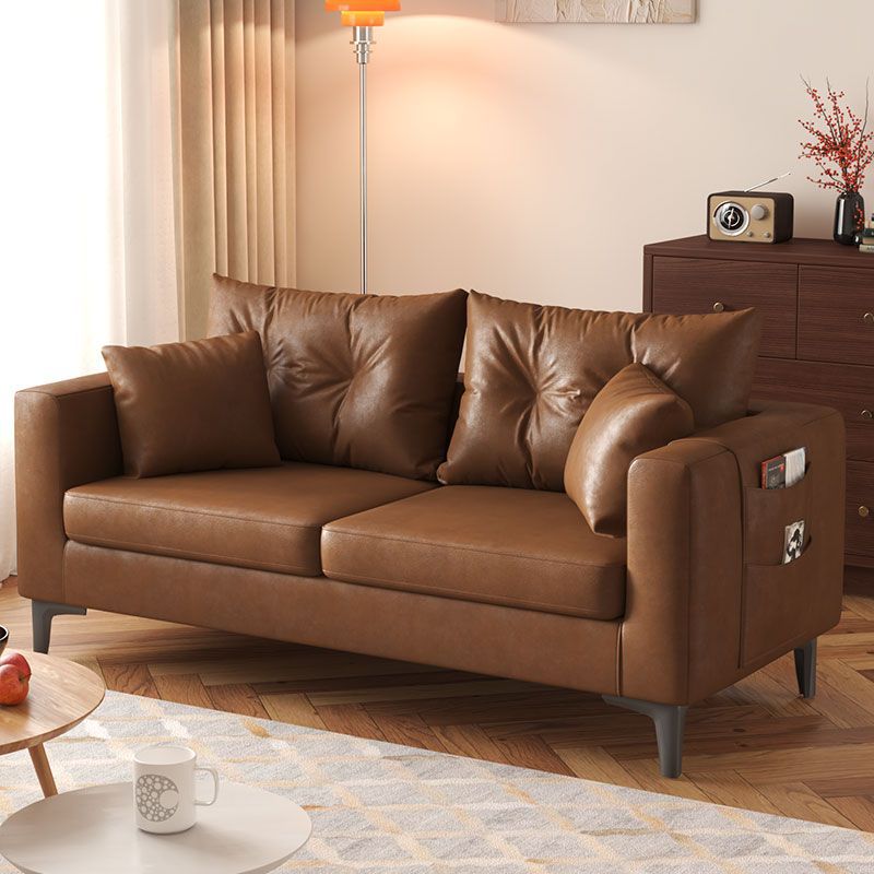 Cat scratch leather sofa sofa small apartment cat claw leather rental apartment clothing store double slot two people three people lazy