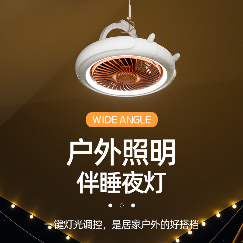 small fan desktop foldable mini for home dormitory special hanging bed night light charging shaking head circulation fan