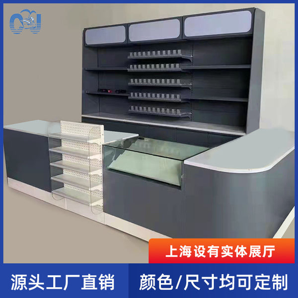 [Factory direct sales] Convenience store supermarket checkout page cigarette wine cabinet corner u-shaped pharmacy cashier bar wholesale