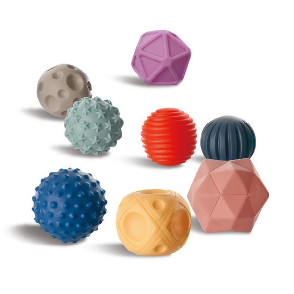 Cross-border  early education cognitive soft rubber building block soft rubber material baby hand holding pinch ball baby synesthesia ball