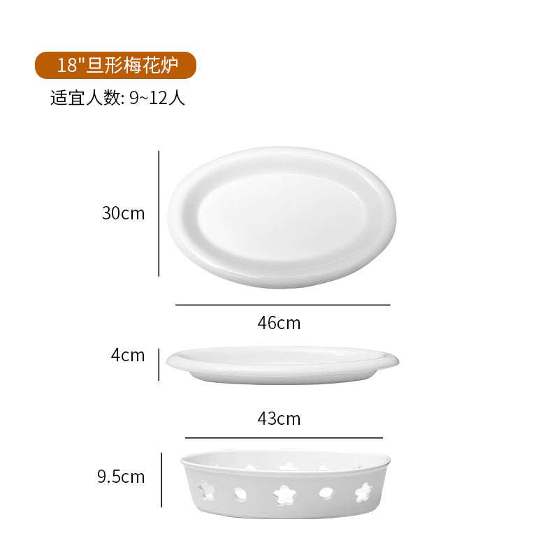 High-end ceramic pure cabbage plate, special-shaped asymmetrical cold dish plate, stir-fry plate, tableware for restaurants and hotels