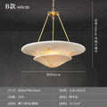 Modern faux marble chandelier - light luxury style for living room, danish art creative designer staircase, dining room, study, and bedroom lighting