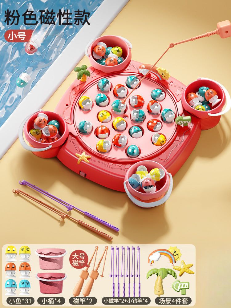 Electric magnetic fishing game - early education, educational, musical, interactive pretend play toy for boys and girls - wholesale gifts