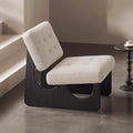 Solid wood single sofa chair - nordic mid-century designer style - living room, balcony, bedroom leisure chair - armless retro mesh