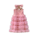 Girls' dress  summer new style chic little girl sequin vest dress pearl collar cake skirt trendy