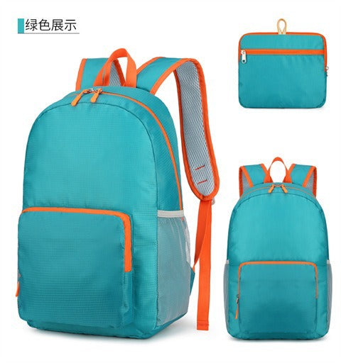 Cross-border foldable lightweight casual backpack universal for boys and girls, high-end mountaineering bag, short-distance large-capacity travel bag