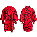 D3072  loose elegantwork clothingprinting lapel european and american large size foreign trade shirt skirt african dress