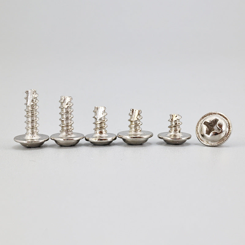 PWT with intermediate cutting tail self-tapping with pad cutting tail cross nickel-plated white zinc non-standard national standard lighting screws