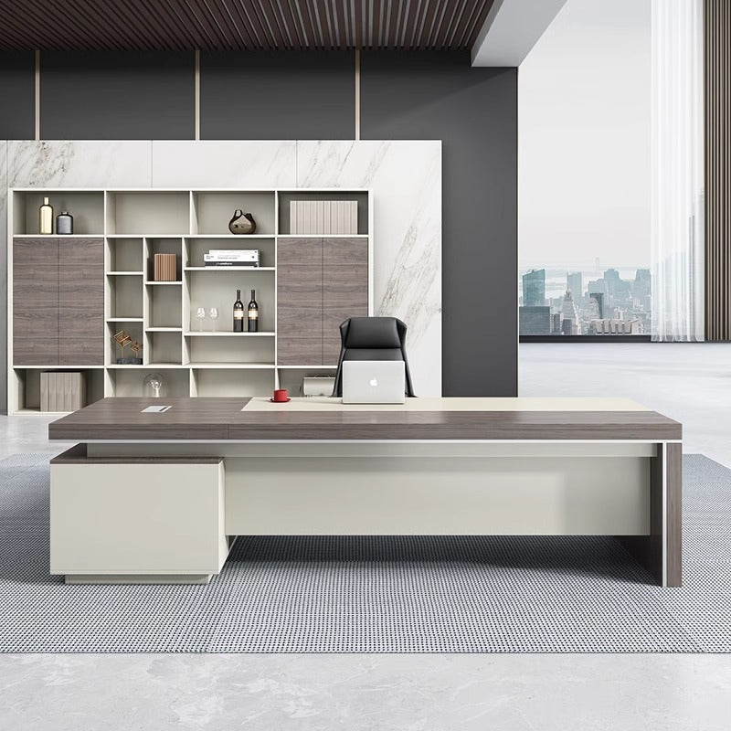 Boss desk manager desk supervisor desk chair combination minimalist modern office furniture single person office desk 1.4*