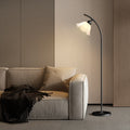Cream petal full spectrum floor lamp - stepless dimming smart eye-care lighting for living room, bedside table, study, and bedroom