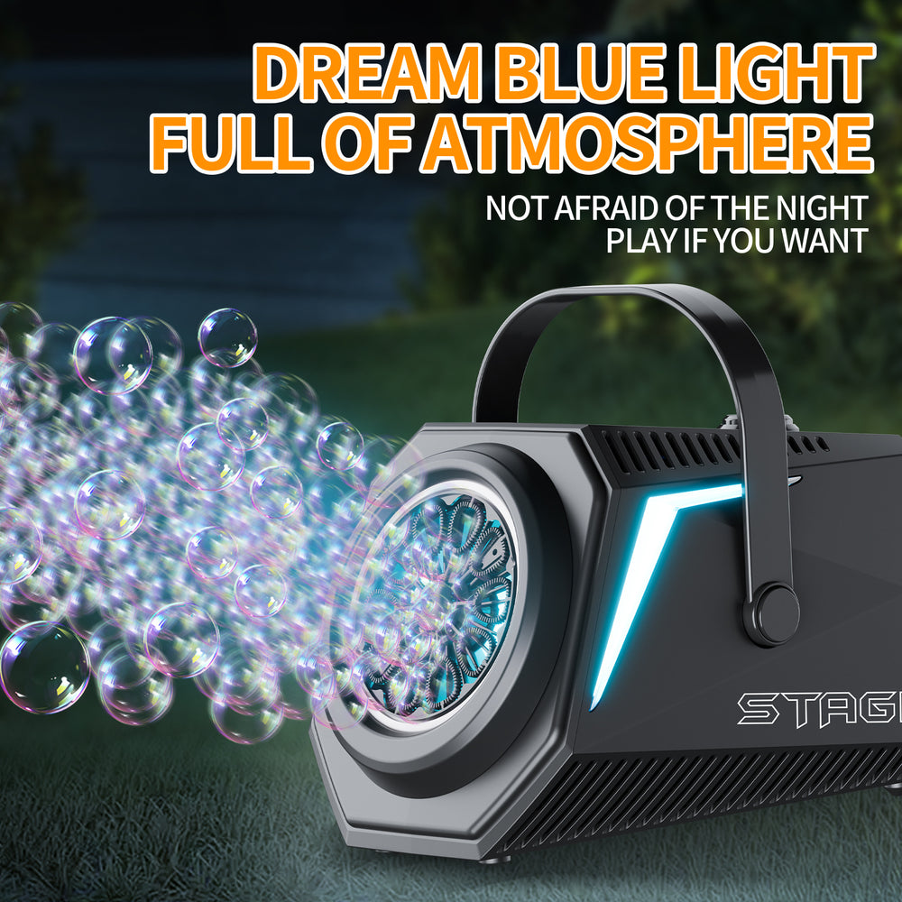 new arrival stage bubble machine toy atmosphere electric large capacity cool lighting kids bubble machine wedding