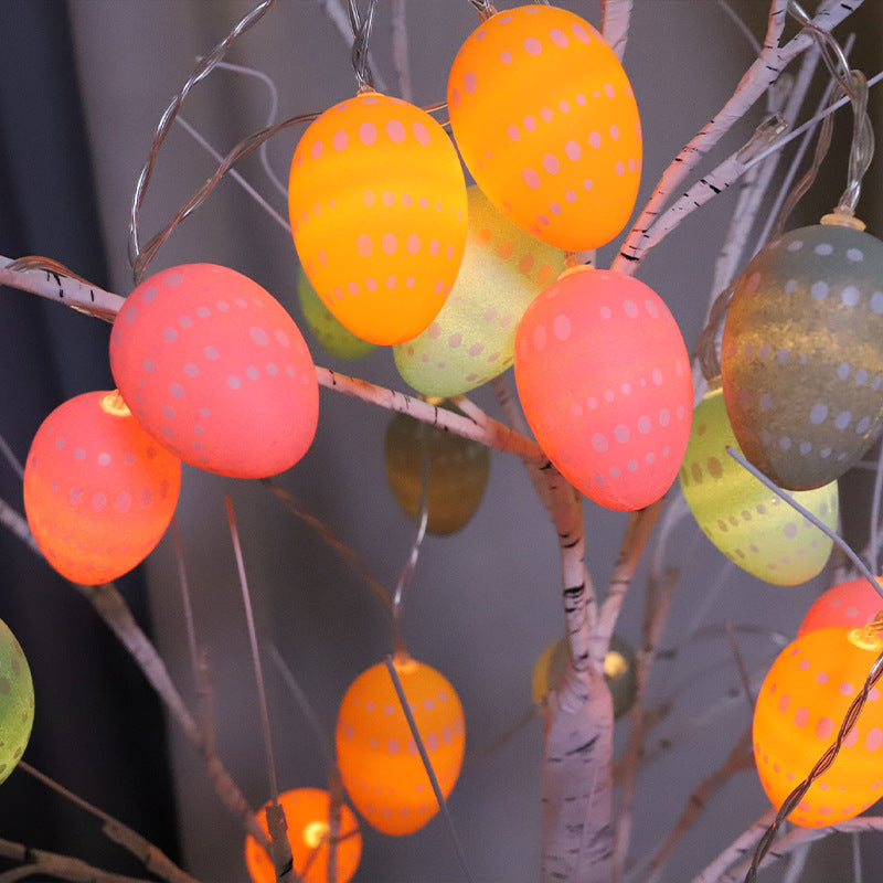 LED Easter decorative light string, indoor layout creative egg battery box USB small lights flash string