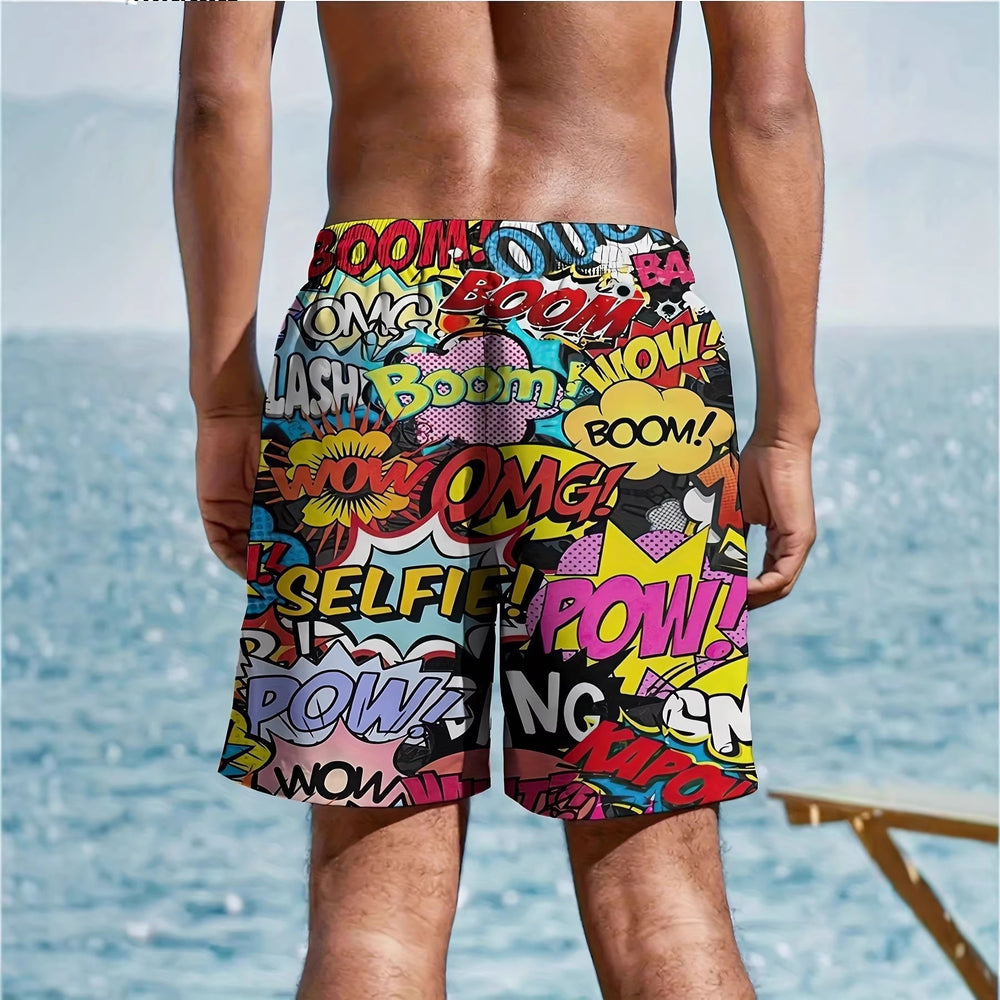 trending men's swim trunks, quick-dry swim shorts, casual athletic beach shorts, new european and american styles