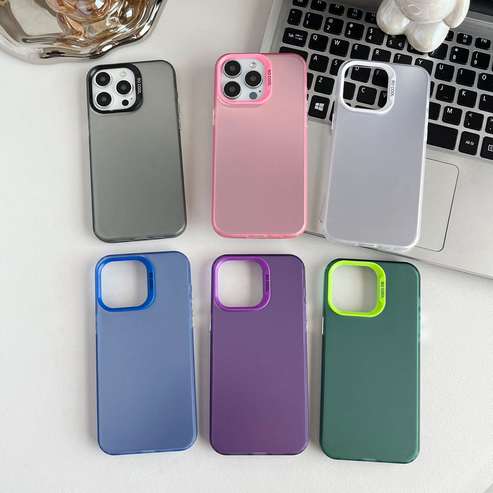 Suitable for apple 15promax skin-feeling protective case iphone14 laser imd pure color material color silver mobile phone case